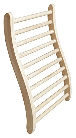 Xmatch Bastu ryggstöd infrarött naturligt trä hemlock, S-format stöd, 43 cm (B) x 52 cm (H)