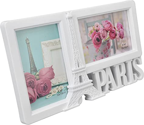 Cadre Photo de Table, 2 Pièces Cadre Photo Décoratif Rectangulaire pour la Maison Pouvant Contenir Deux Photos pour Chambre à Coucher, Salon, Salle à Manger, Bar, Fête de Mariage