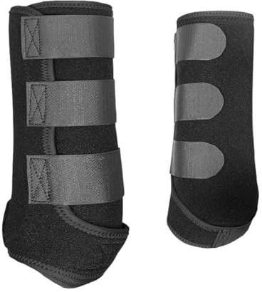 Sarini 2 Protectores de Patas traseras para Caballos, Protectores de tendones, Correas de protección anticolisión para Caballos, Equipo de Entrenamiento y protección