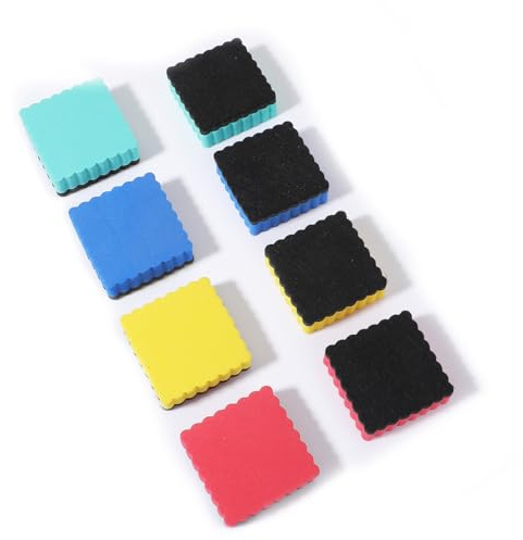 Dimeho 4er-Pack Trocken Abwischbare Radiergummis Whiteboard-Reinigungspads kleine Tücher für Kreidetafeln bunte Marker Löschzubehör für Klassenzimmer Büro Glas Whiteboard Lehrer Zuhause (Stil B)