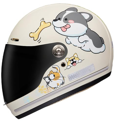 Casque Intégral De Moto pour Enfants, Casque De Vélo pour Garçons Et Filles De 2 À 10 Ans, Motif Dessin Animé Mignon, Casque pour Trottinette, Skateboard Et Cruiser 1,(46-52CM)
