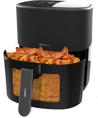Cecotec Freidora de Aire sin Aceite 6,5L con Ventana Cecofry Fantastik Window 6500 Plus. 1700W, Tecnología PerfectCook, 12 Menús, Termostato 80-200ºC, Timer 60min, Protección Sobrecalentamiento