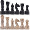 Radical Marble Big Board Games Complete Black and Coral Chess Figuren – geeignet für 16 – 20 Zoll Schachbrett – Antike 32 Schachfiguren Set – komplett aus Marble Handmade Nicht-Holzschach