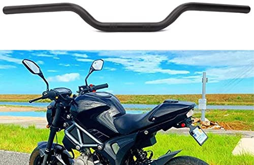 Manubrio Moto Piega Bassa 22mm,Manubrio Universale per Sportster XL 883 1200 Bobber Custom Chopper Softail Dyna Euro Style-Nero