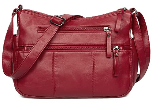 VOLGANIK ROCK Handbags for Women Shoulder bag for women Soft PU Leather Handbag Crossbody bag Multi Pockets Handbag shoulder bag Ladies handbags Travel Bag