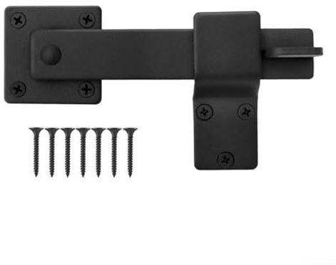 Pestillo giratorio de hierro sólido para puerta de granero, pestillo de puerta abatible, cerrojo de seguridad giratorio para puerta de granero, hebilla de bloqueo de 5.5 pulgadas