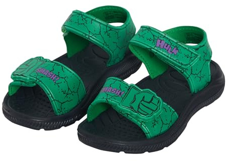 Marvel Incredible Hulk Sandals for Boys Summer Sliders EVA Waterproof Beach Shoes