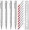 4 penne in carburo di tungsteno, con 10 pezzi di ricambio Red Hat punte e righello in acciaio, in metallo duro con magnete per vetro, ceramica, acciaio temprato