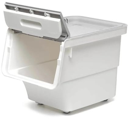 MOTEK Multi-Purpose Wheeled Organiser | Organiser Box with Front Lid | Supplies Bin | Toy Box Rolling Storage | Space Saving for Nursery