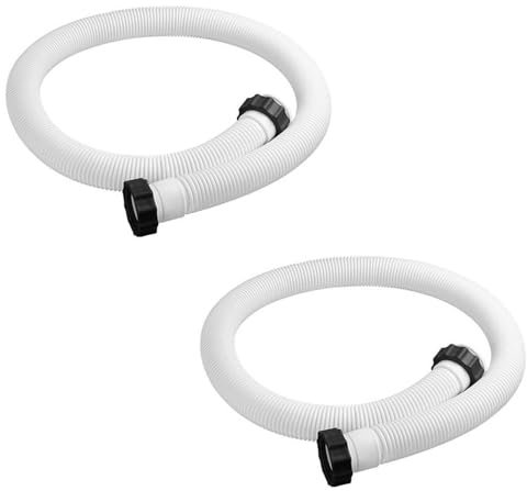 1.5 Inch Diameter Swimming Pool Pump Hose, 2PC Pool Sand Filter Pipes, Swimming Pools Pump Replacement Hoses, PE Material Pump Hoses, Leak Proof Hose Set, for Ground Pools, Tubs, Garden