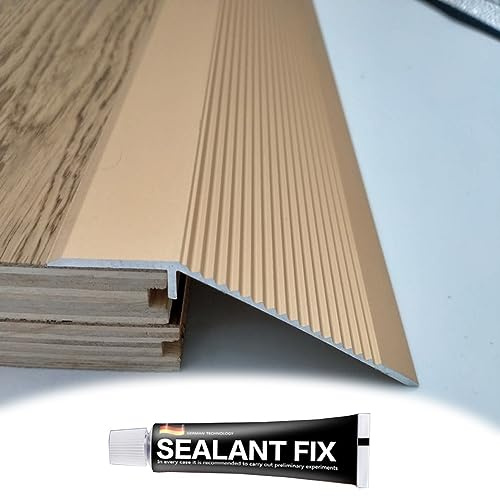100 mm dörrtröskel Trat Strip – trä till kakelprofil, höjdjustering 10 mm-50 mm, golvlist av aluminium, Ele d h