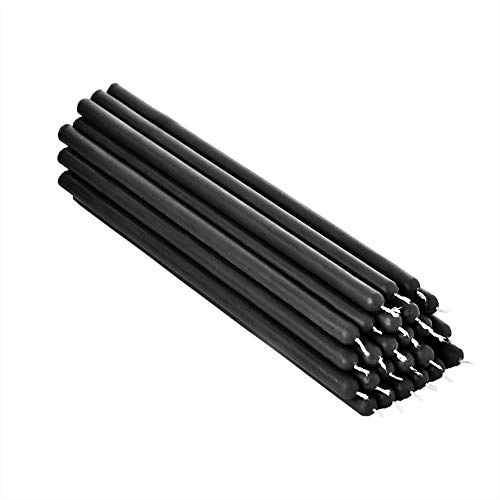 NKlaus 25x cire d'abeille noire 21cm sans suie Bougies de table Bougies rituelles Bougies goutte à goutte 36327