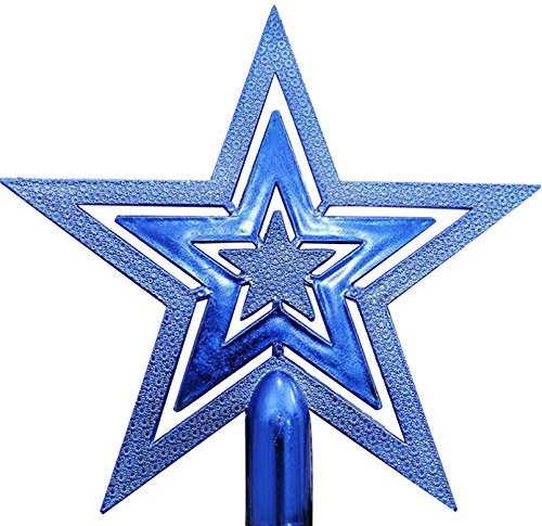 Amosfun Décoration pour sapin de Noël - Étoile de neige - Décoration de Noël - Bleu