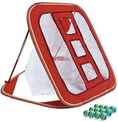 Chipping d'entraînement au golf, filet d'entraînement de golf à l'intérieur, cible à écaillage portable, jardin avec balles en mousse, filet à éclats pour l'extérieur, jeu de golf pour enfants