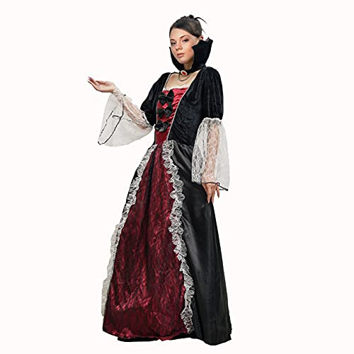 Phedrew Halloween Women's Vampire Costume Gothic Victorian Dress Countess Vampiress Costume for Halloween Party