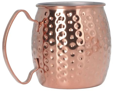 Cyrank Moscow Mule Copper Mugs Set of 2, 500ml Drinking Cups Large Capacity Cocktail Mug Exquisite Stainless Steel Moscow Mule Mugs for Bars Hotels Restaurants