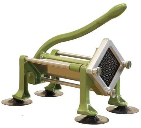 MYTASUY Commercial French Fry Cutter Stainless Steel.Potato Cutter for French Fries with 3/8 and 1/4Inch Blade, Commercial French Fry Cutter Manual Potatoes Cutting Machine with Suction Feet.
