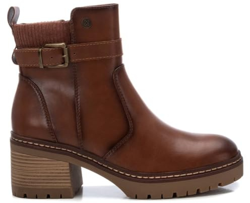 XTI - Botines casual Mujer Camel - Calzado Cómodo y Versátil - Moda casual - Modelo 14337103 (Talla 36)