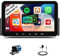 Dab+ 1 Din Android 13 Autoradio (2G+32G) con Wireless CarPlay & Android Auto| 7 Pollici IPS Touchscreen| GPS | Bluetooth | Mirror Link | FM/RDS | SWC | Doppio display | USB + Mic | Retrocamera