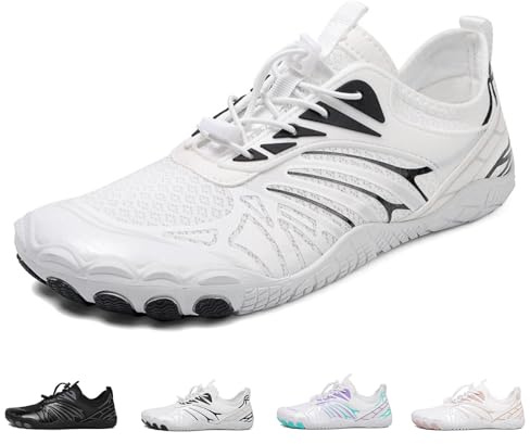 Calzado de conexión a Tierra for Mujer, Zapatos de Cobre, Zapatos Unisex Ligeros, Antideslizantes, Suaves y cómodos.(White,44 EU)