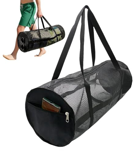 Sac de plongée – Sac de plongée en Maille – Sac de Sport avec Fermeture éclair et bandoulière pour la pêche, la Gym, la plongée, la Plage, la plongée, Les Voyages, la Piscine, Le Sport, la plongée