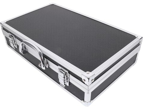 Mobestech Maletín Protector para Micrófonos de Mano Caja Organizadora de Aluminio Ligera y Resistente Diseño Sencillo para Almacenamiento Seguro de Micrófonos Inalámbricos Maleta Portátil