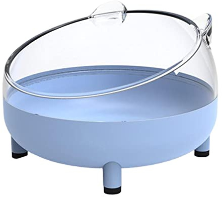 Fxzqgnh Hamster Baño para Roedores Pequeños con Bañera Transparente Desmontable Caja de Baño de Arena Y Accesorio Higiénico para Jaula Adecuado para Decorar Y, Azul
