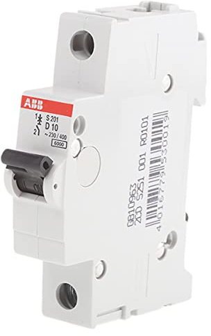 ABB 2 Cds251001r0101 Système Pro M Compact Disjoncteur miniature, Single Pole, Type D, 10 A courant nominal, 88 mm H x 17,5 mm L x 69 mm D