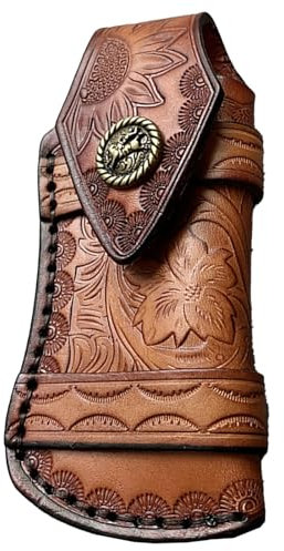 BWLEANSY Etui de Couteau en Cuir pour Ceinture,Etui de Ceinture pour Couteau Pliant Etui de Couteau de Poche en Cuir Etui de Couteau de Poche Portable pour Le Camping en Plein Air Chasse Exploration