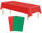 Bouiexye 4 Stück Einweg Tischdecken 137 x 274 cm Tischdecke aus Kunststoff Rot Dunkelgrün Rechteckige Tischabdeckung Gartentischdecke für Gastronomie Party Hochzeiten Grillen Picknick