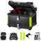 Top Case Moto, portabagagli impermeabili per motociclette, bauletto per moto con serratura di sicurezza, per stoccaggio caschi, in alluminio, adatto per la maggior parte di moto e maxi scooter, 55 l