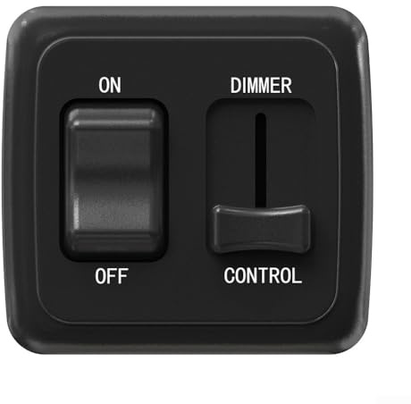 Kipp-Dimmerschalter, 12 V Gleichstrom, hohe Seite, Dimmer, für Wohnmobil, Auto, LKW, Marine, Halogen-LED-Beleuchtung, 60 W, 4,2 A, schwarzes ABS