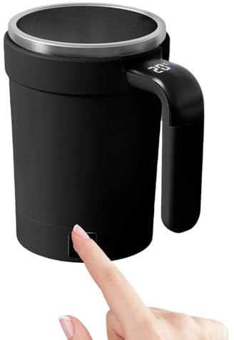 auto-agitante – Bicchiere da miscelazione ricaricabile, automatica per mescolare, per latte, cacao, viaggi, compleanno, Natale, bar, ufficio, scrivania, cucina, campeggio all'aperto