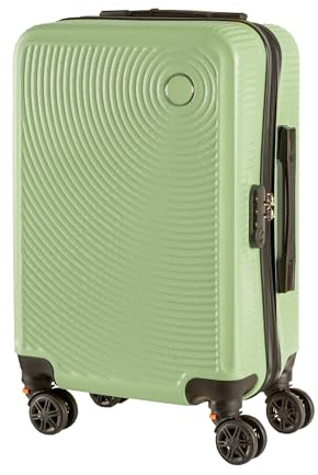 IlGruppone Trolley Bagaglio Mano Rigido 54x33x22 Piccolo Ultraleggero Valigia in ABS con 4 Ruote Rimovibili Manico Chiusura di Sicurezza per Compagnie Low Cost Economy Zaino da Viaggio - Salvia