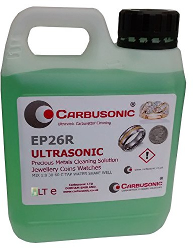 Ultrasonic Cleaning Solution Fluid 1LT Jewellery, Coins, Watches, for use in ultrasonic Cleaning Tanks, 1 Litre