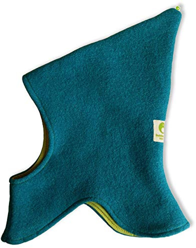 bubble.kid berlin Schlupfmütze Baby & Kinder – Wintermütze mit Bio-Baumwollfutter Walkwolle | Atmungsaktiv & warm | Mütze & Schal in einem | Made in Germany S (3-12 Monate) Aqua