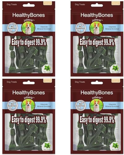 UrbanX HealthyBones Natural Mint Flavor Dental Dog Treats for Large Working Dogs and Black Mouth Curs, Oral Care Snacks, 18 oz Bag, 60 Count