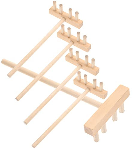 Yardwe 5pcs Sand Rake Diy Zen Garden Rake Mini Rake Prop Rake Tool Decoration Smoothing Push Rake Sandbox Rake Sand Toy Smoothing Tools Small Desktop Wood Bamboo Office