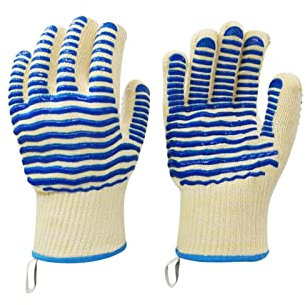 MEIGUI Guanti da Forno Resistenti alle Alte Temperature 500 Gradi Barbecue ignifugo Isolamento Termico Guanti da Forno a microonde Guanti Guanti da Barbecue