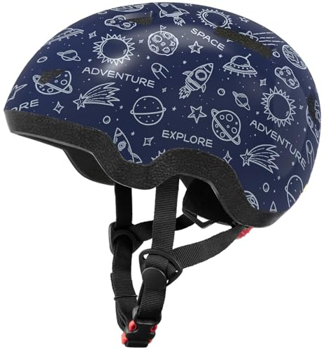 Toddler Bike Helmets for Age 0-2 Years Old Boys and Girls, Adjustable Kids Helmets from Infant/Baby to Children (Galaxy,XS)