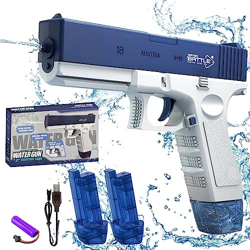 Wasserpistole Elektrisch,Automatische Wasserpistole Große Kapazität,Wasserpistole mit Großer Reichweite,Elektrische Wasserpistole für Erwachsene und Kinder,Sommer,Strandparty,Pool Spielzeug