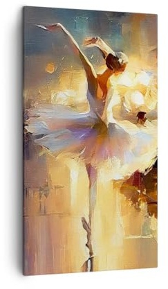 Lienzos decorativos Bailarina Bailar Color Al Oleo Cuadro Sobre Lienzo Moderno Vertical 45x80cm Cuadros Decoracion Salon Dormitorio Cocina Cuadros Pared Imágenes Wall Art Prints Decor PA45x80-5985