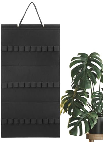 Kasmole Stirnband-Schleifenhalter für Baby-Mädchen, Aufbewahrungsregal für Haarreifen mit 30 Fächern aus Filzband, Haarschleifen-Aufbewahrungs-Organizer, Wand-Stirnband-Halter, Organizer