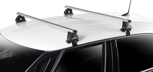 GREEN VALLEY 2 Barres de Toit en Aluminium, Fixation sur Toit Normal, Prêtes à l'emploi & Robustes, jusqu'à 75 kg, Easy One N°104