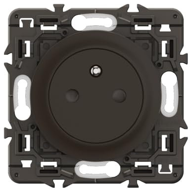 LEGRAND - Elektrische Wandsteckdose mit Erde Céliane Surface Confort – Steckdose mit einziehbarem Sockel – Schwarz – zur Ergänzung mit einer Platte