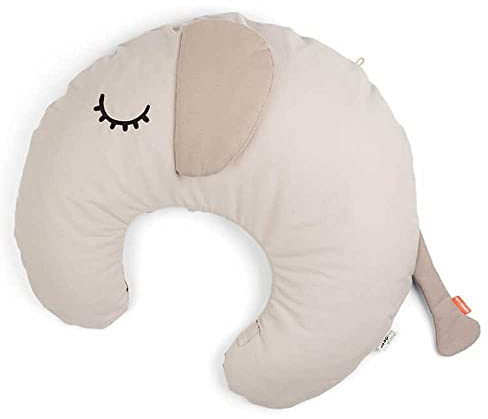 Done by Deer Still- und Babykissen Elphee Sand - Oeko-TEX® Zertifiziert - Bezug: 100% Bio-Baumwolle. Füllung: Mikroperlen aus expandiertem Polystyrol, Polyesterwatte