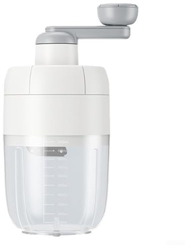 Ice Crusher Slush-Maschine, geeignet für die Herstellung von rasierten Eisgetränken, feinen Eiswürfeln, manueller Eiszerkleinerer, handgekröpftes Eisbrechwerkzeug (weiß)