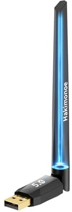 Hakimonoe USB Bluetooth Adapter for PC Laptop, Wireless Dongle for Windows 11 10 8.1 7 Linux Desktop, Pair w/Bluetooth Headphones Speaker Mice Keyboard Printer Controller (BT5.4, Long Range BT09)