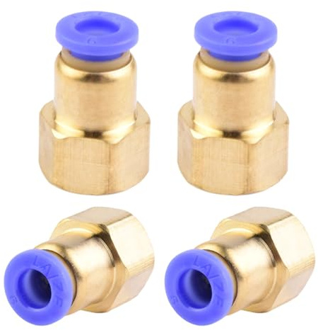4 stycken 10 mm rör-ytterdiameter x 1/2 tum PT-inre gänga rak skruvanslutning pneumatisk anslutning push in anslutning inline-pneumatiska anslutningsbeslag pneumatisk adapter