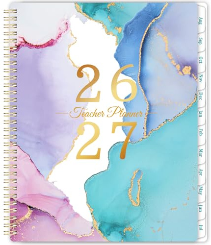 Teacher Planner 2026-2027 - Teacher Lesson Planner 2026-2027, Weekly ＆ Monthly Academic Diary from Aug 2025 - Jul 2026, Lesson Plan Book for Teacher, 21×28 cm